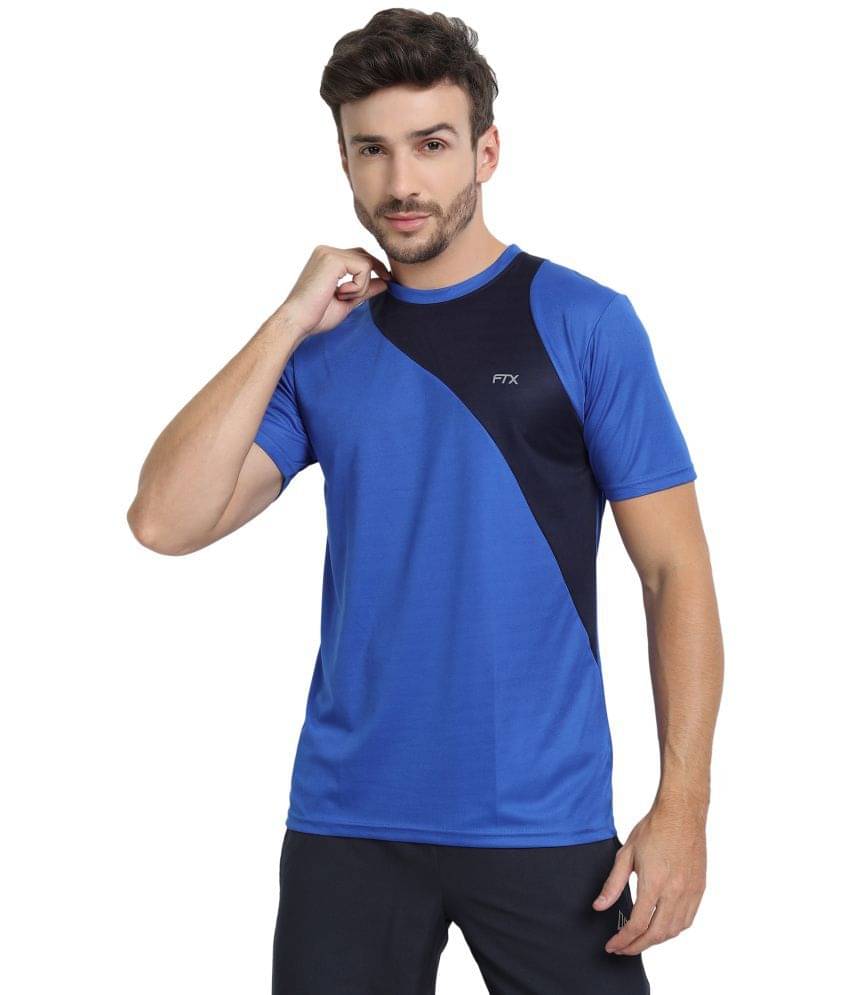     			FTX Pack of 1 Polyester Regular Fit Men's T-Shirt ( Teal Blue )