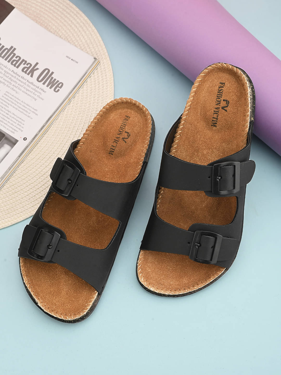     			Fashion Victim Black Men's Slide Flip Flop