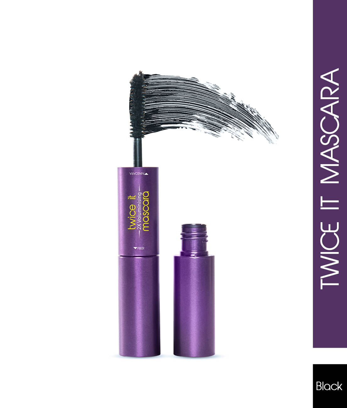     			Glam21 Twice It 2X Voluminising Mascara With Fiber For Extra Definition Up To 24-Hours - 10Ml