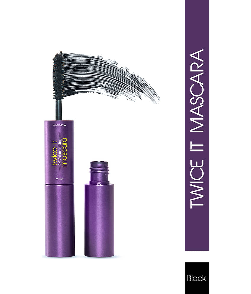 Glam21 Twice It 2X Voluminising Mascara With Fiber For Extra Definition Up To 24-Hours - 10Ml - Makeup - Eyes | Buy online on ZillyBuy