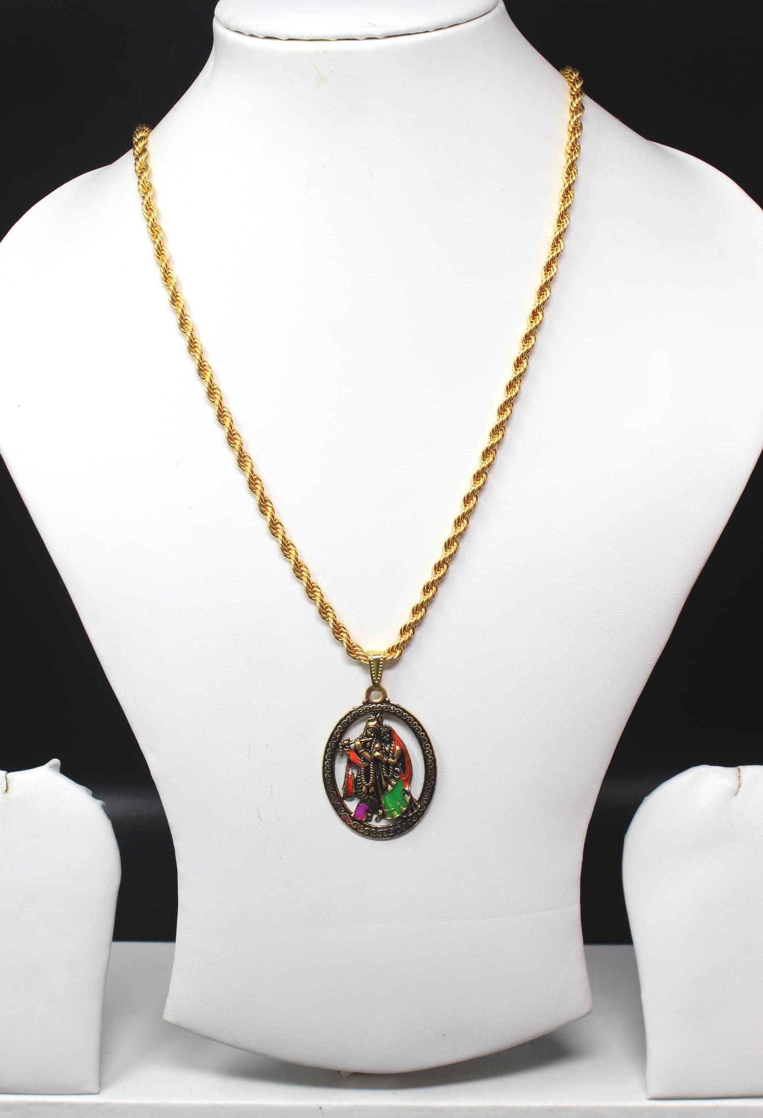 Gold plated chain with pendant necklace jewelry set for men women unisex Gold plated chain with pendant necklace jewelry set for men women unisex