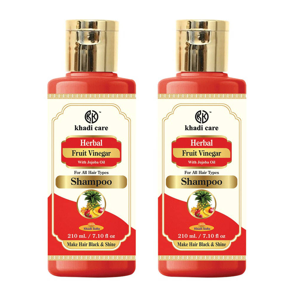 Khadi Care Herbal Fruit Vinegar Shampoo With Jojoba Oil (210ml Each) Pack of 2     			Khadi Care Herbal Fruit Vinegar Shampoo With Jojoba Oil (210ml Each) Pack of 2