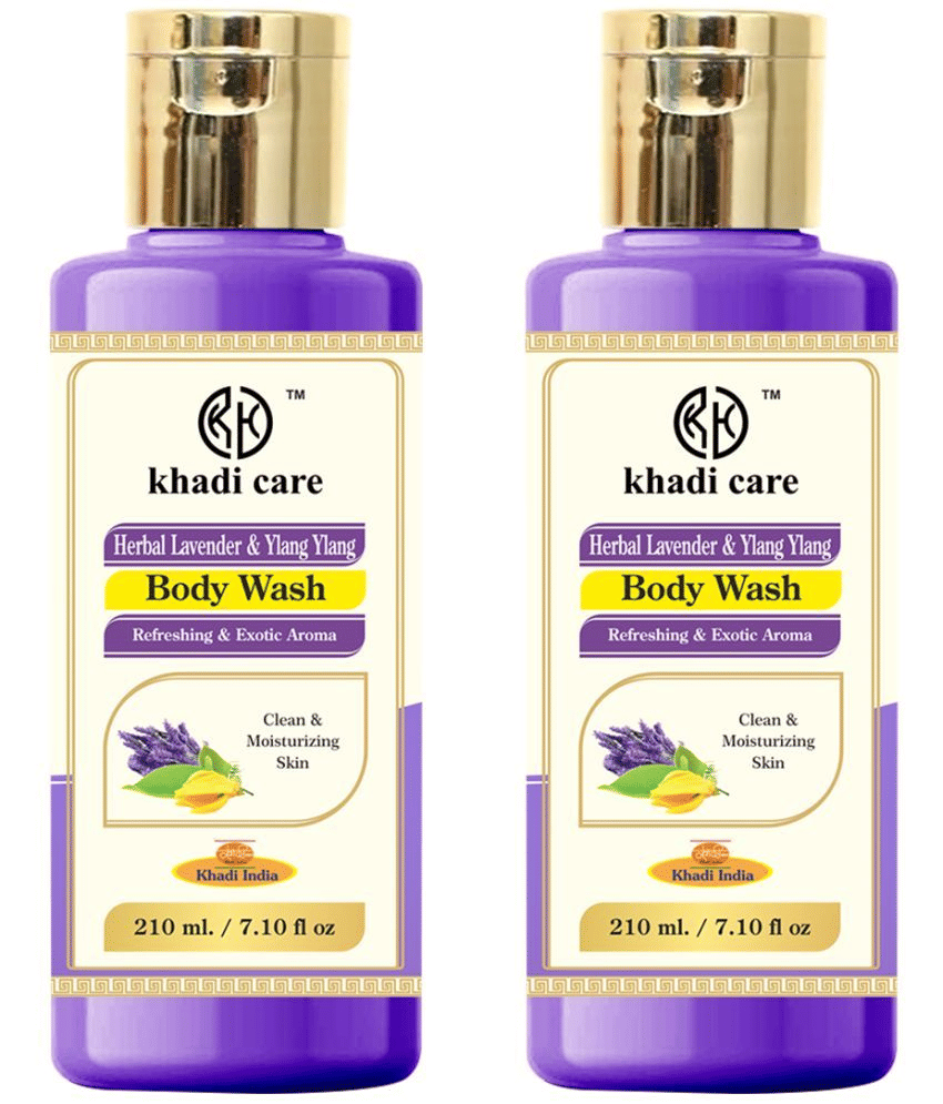Khadi Care Herbal Lavender & Ylang Ylang Body Wash (210ml Each) Pack of 2 Khadi Care Herbal Lavender & Ylang Ylang Body Wash (210ml Each) Pack of 2