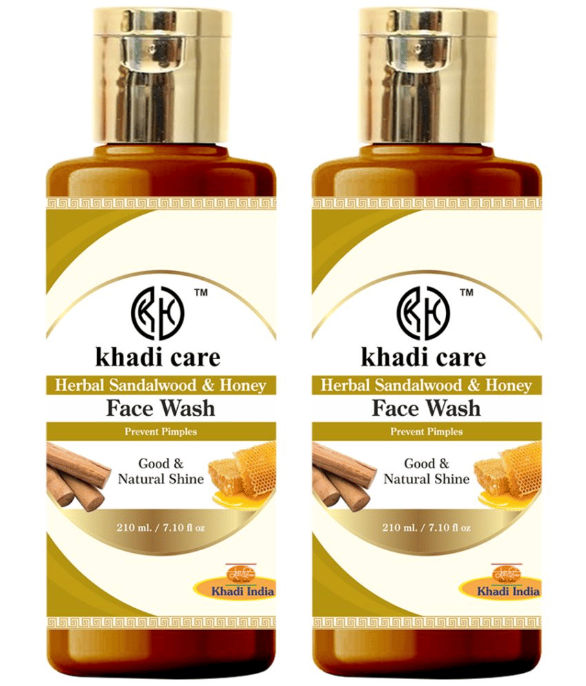     			Khadi Care Herbal Sandalwood & Honey Face Wash (210ml Each) Pack of 2