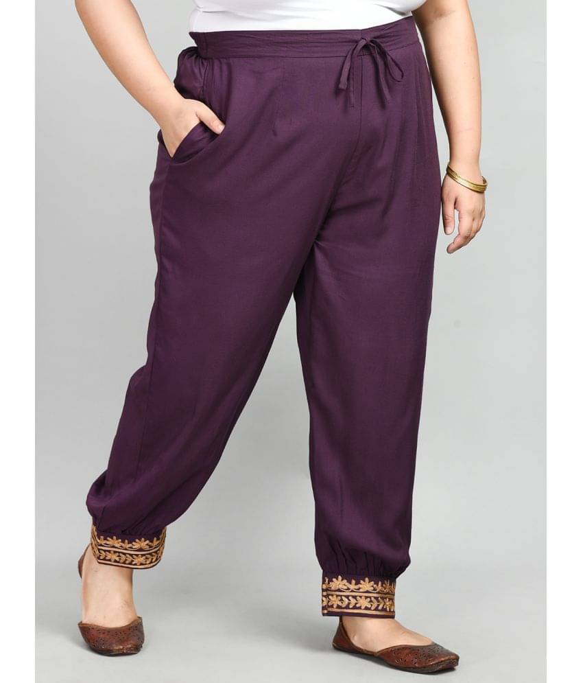 PrettyPlus by Desinoor.com Wine Rayon Straight Women's Palazzos ( Pack of 1 ) PrettyPlus by Desinoor.com Wine Rayon Straight Women's Palazzos ( Pack of 1 )