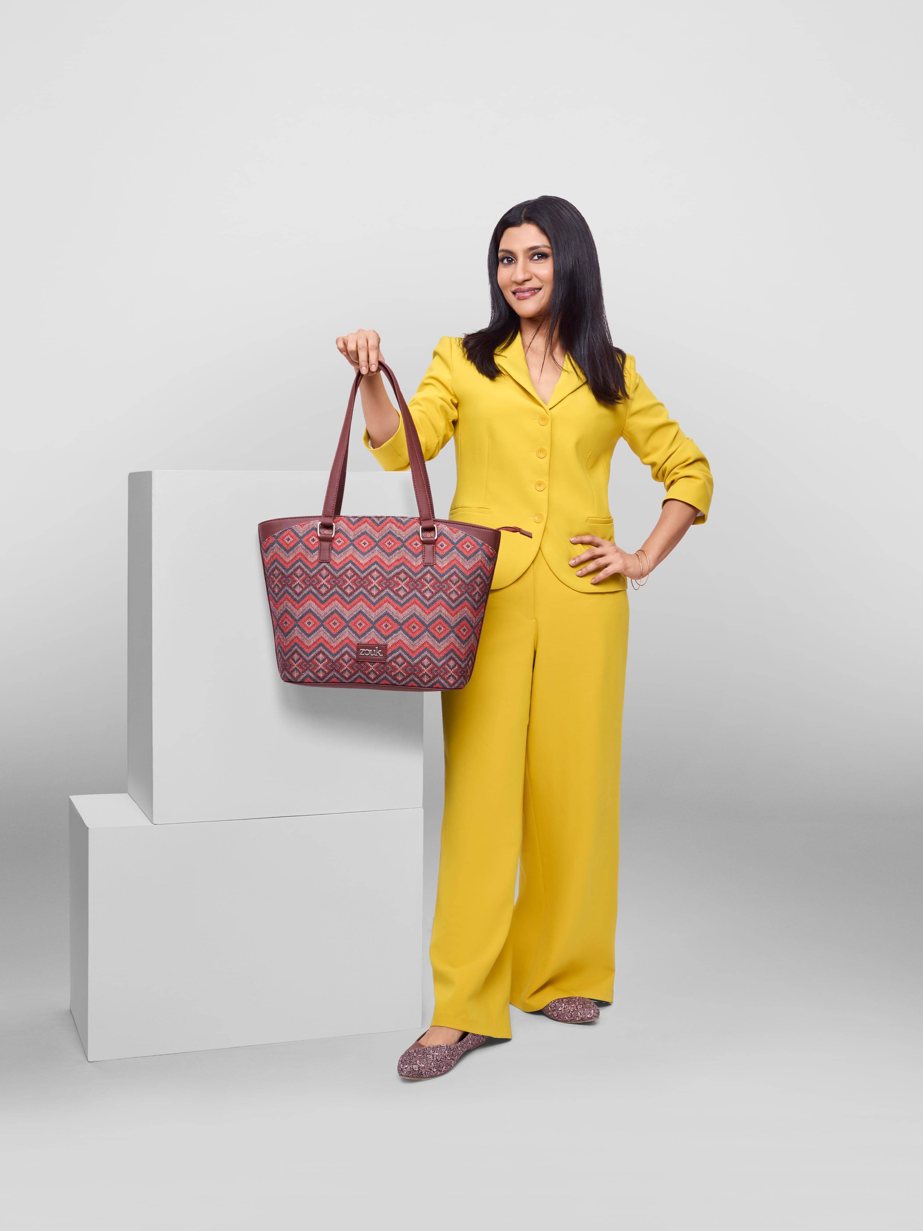     			Zouk Tote Bag Jute Set of 1 ( Multicolor )