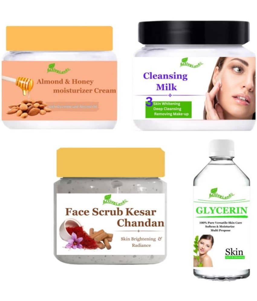 cleasing milk and almond cream and sandalwood scrub and glycerine  100ml each for face