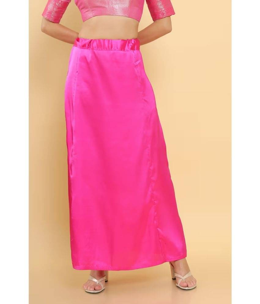 kinu Pink Satin Petticoat - Single     			kinu Pink Satin Petticoat - Single