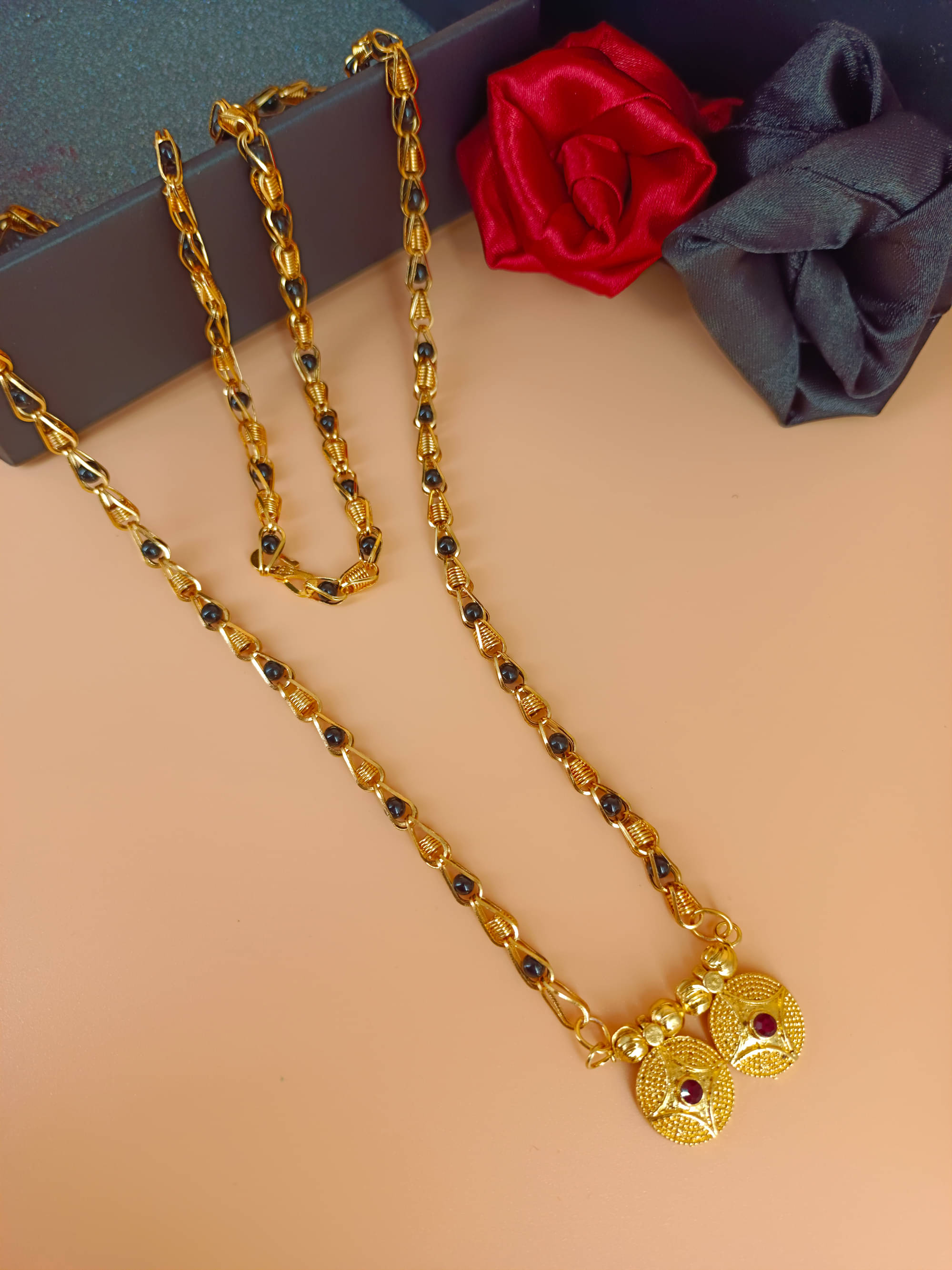     			shankhraj mall Golden Mangalsutra ( Pack of 1 )