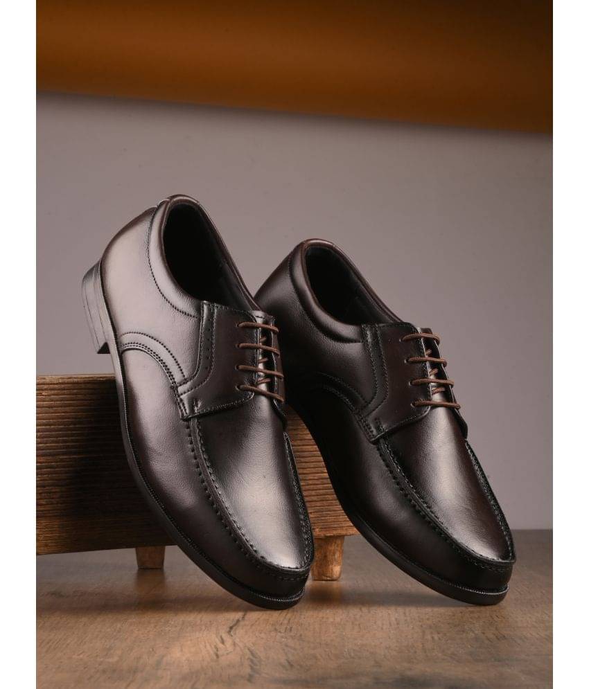     			viv Brown Men's Derby Formal Shoes