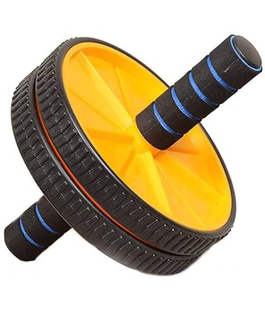    			Ab Roller for Men and Women Belly Fat Reducer Home Gym Exercise Home Gym Equipment Workout Strength Training Equipment Gym Equipment for Home (Yellow) Pack of 1