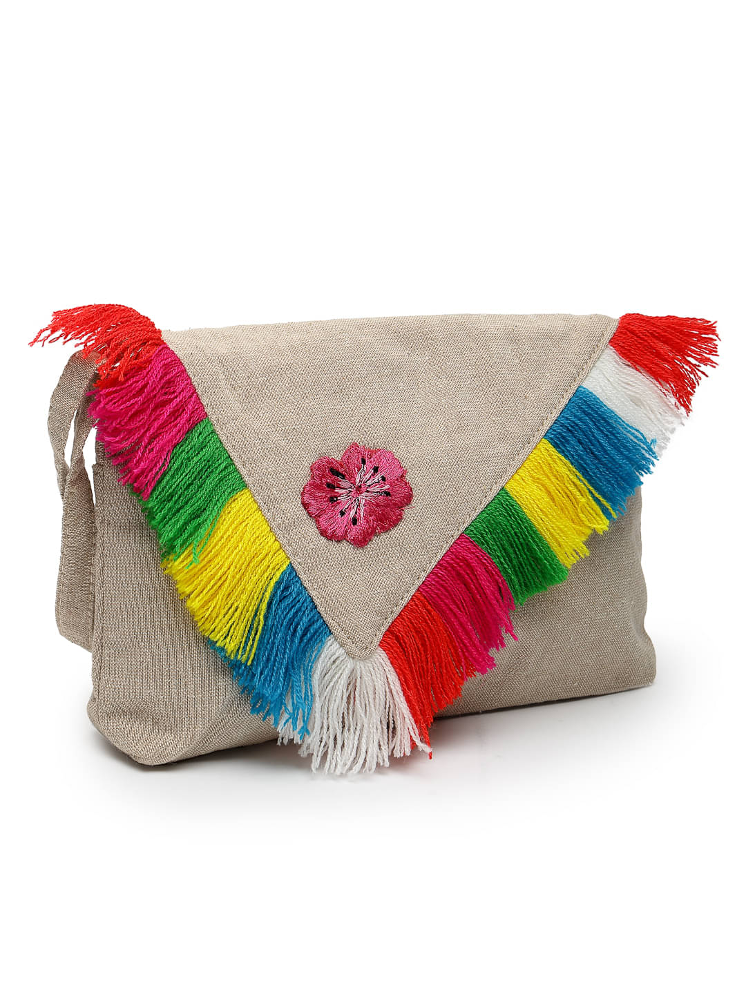     			Anekaant Sling Bag Cotton Set of 1 ( Off White )