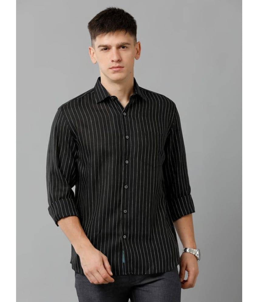 BOUGHT FIRST Cotton Blend Regular Fit Full Sleeves Men's Formal Shirt - Black ( Pack of 1 ) BOUGHT FIRST Cotton Blend Regular Fit Full Sleeves Men's Formal Shirt - Black ( Pack of 1 )