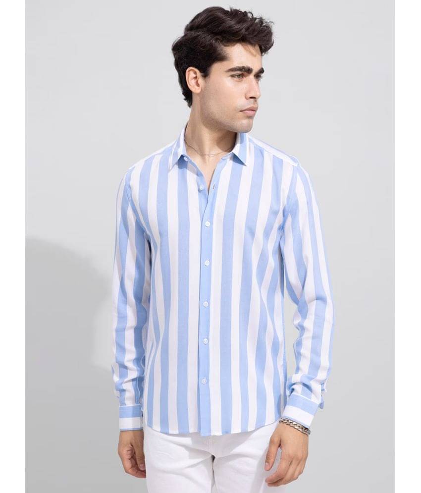     			BOUGHT FIRST Cotton Blend Regular Fit Full Sleeves Men's Formal Shirt - Blue ( Pack of 1 )