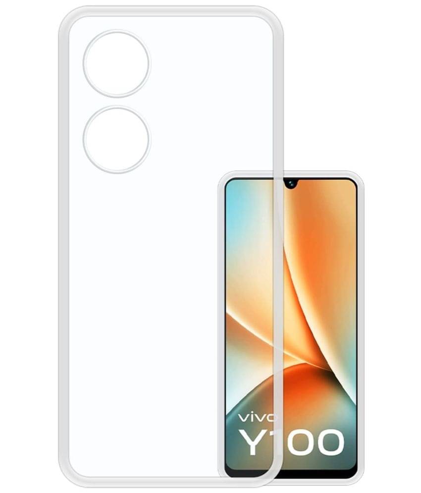     			Case Vault Covers Silicon Soft cases Compatible For Silicon Vivo Y100 5G ( Pack of 1 )