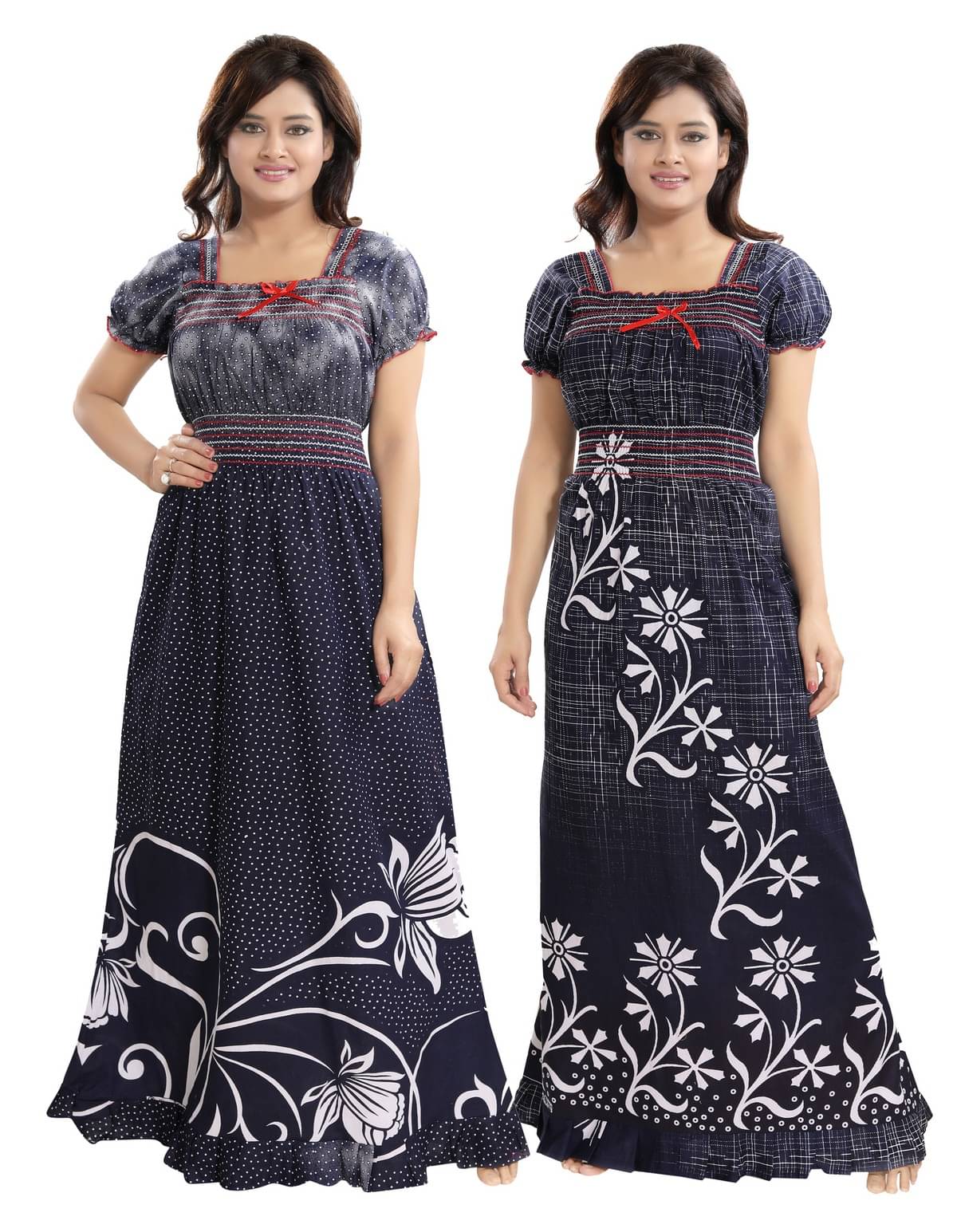 Cinco Multicolor Cotton Blend Women's Nightwear Nighty & Night Gowns ( Pack of 2 ) Cinco Multicolor Cotton Blend Women's Nightwear Nighty & Night Gowns ( Pack of 2 )