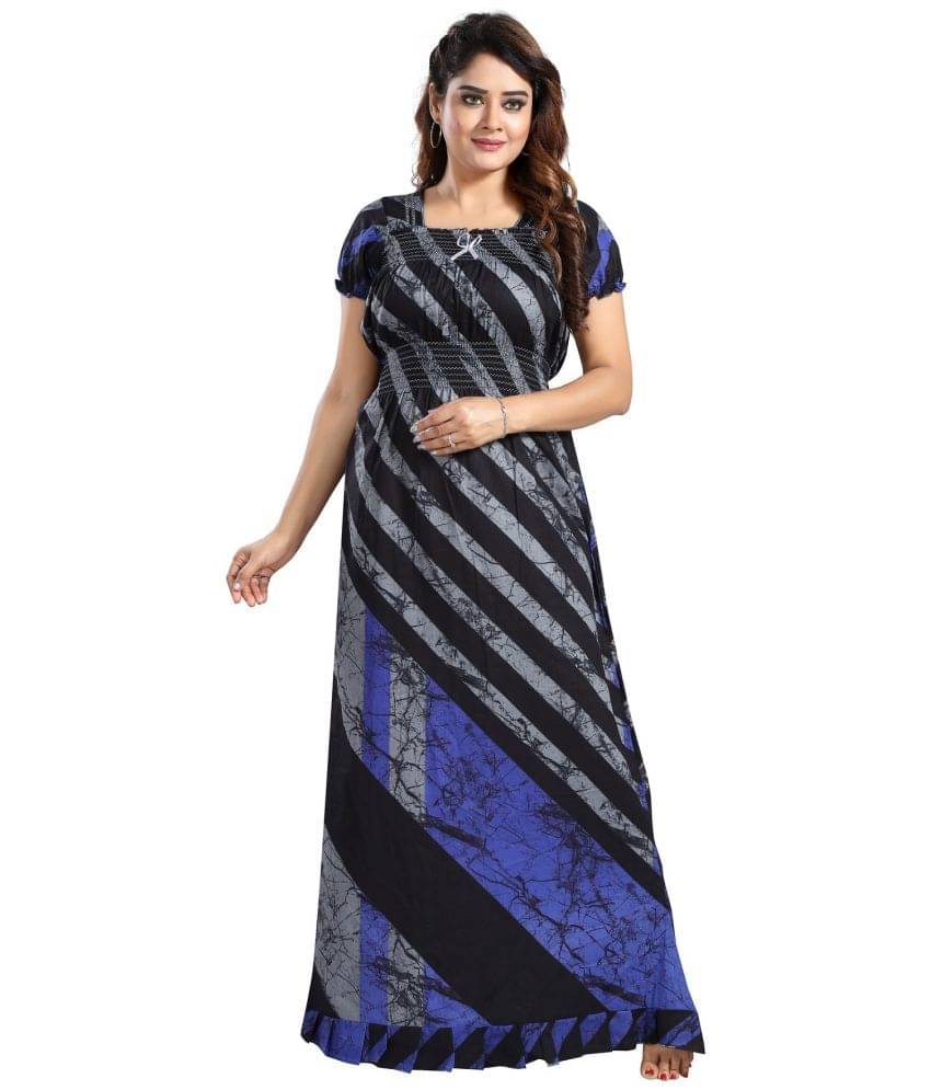     			Cinco Multicolor Cotton Blend Women's Nightwear Night Dress ( Pack of 1 )