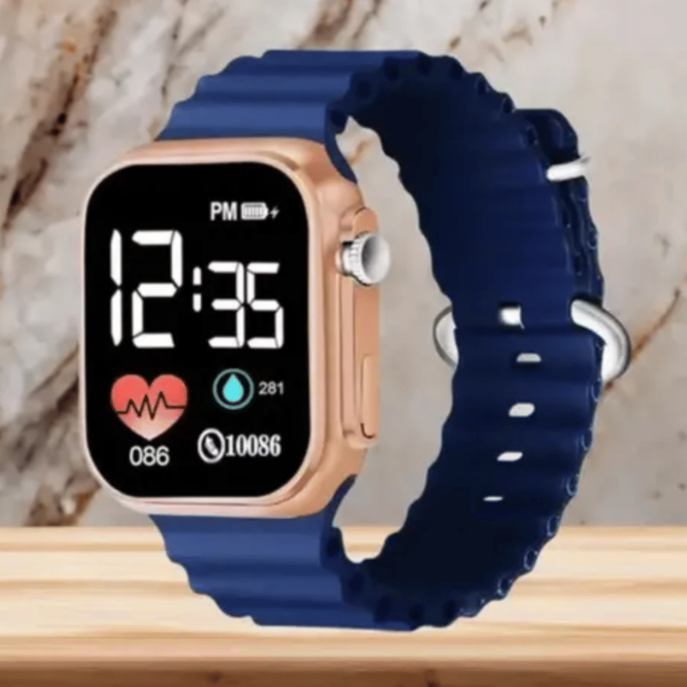 DECLASSE Blue PU Digital Men's Watch