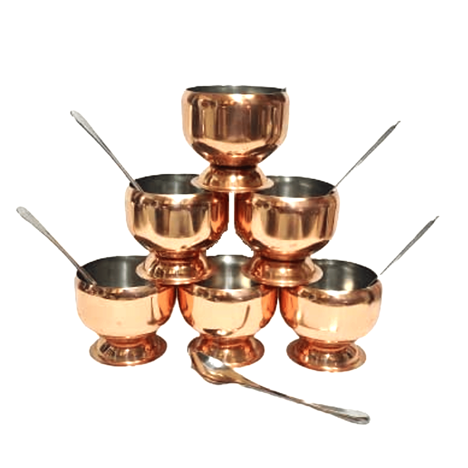 Dynore 6 Ice cream Cup and 6 Spoon Stainless Steel Dessert Bowl 120 mL ( Set of 12 ) Dynore 6 Ice cream Cup and 6 Spoon Stainless Steel Dessert Bowl 120 mL ( Set of 12 )