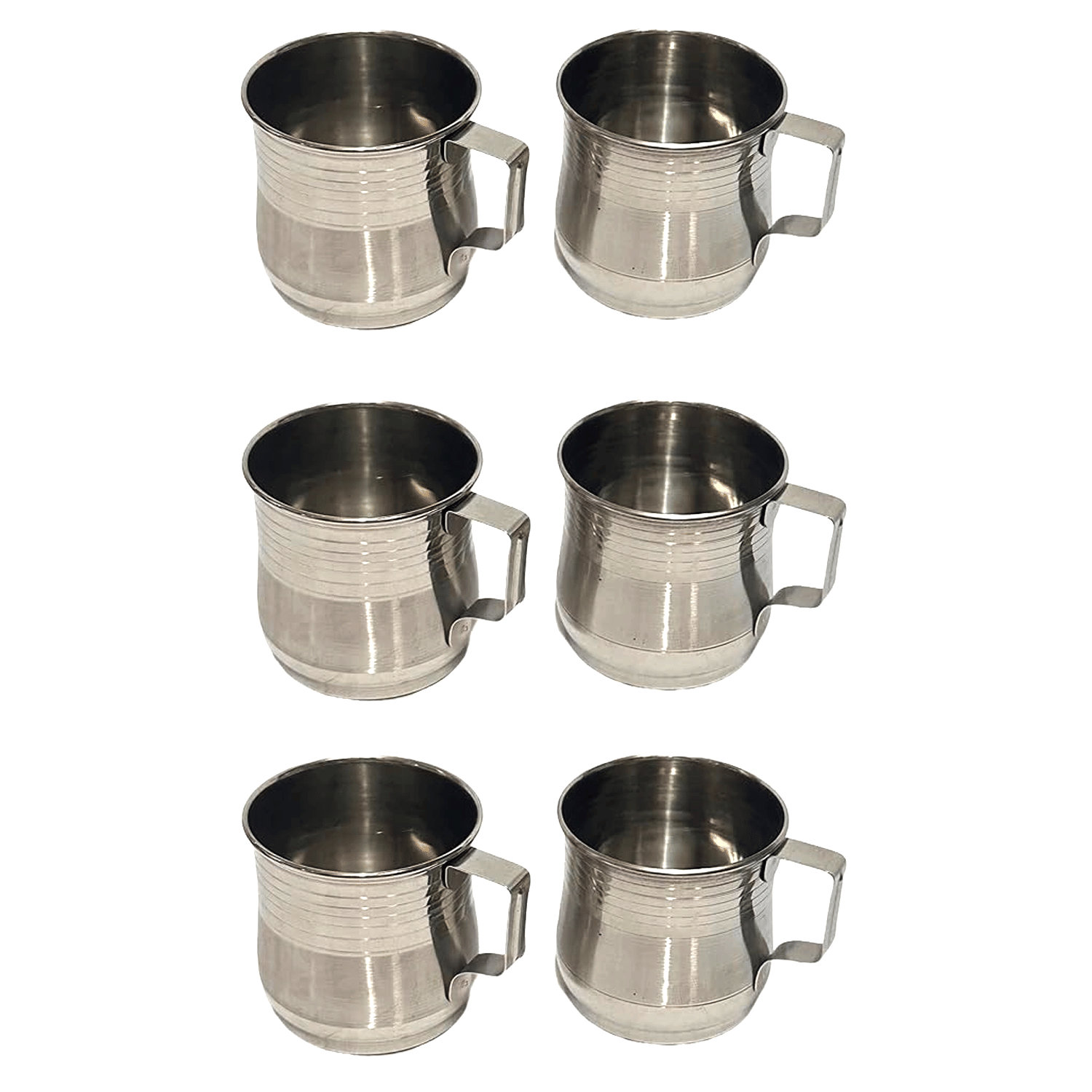     			Dynore Tea/Coffee Mug Solid Stainless Steel Coffee Mug 180 mL ( Pack of 6 )