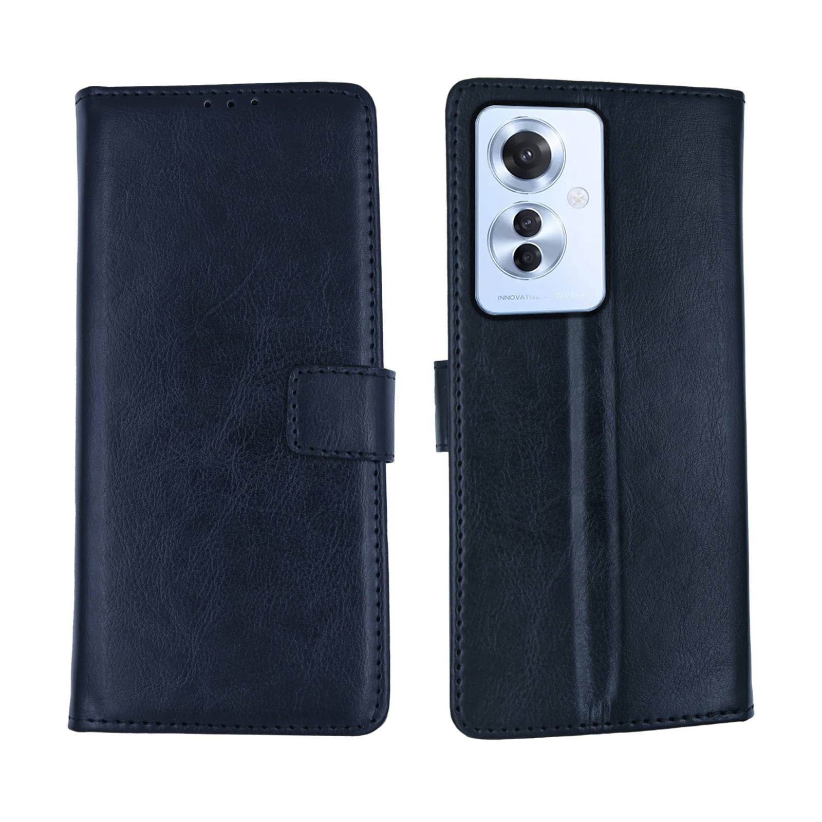 ERAFLABBY Black Flip Cover Artificial Leather Compatible For Oppo F25 Pro 5G ( Pack of 1 ) ERAFLABBY Black Flip Cover Artificial Leather Compatible For Oppo F25 Pro 5G ( Pack of 1 )
