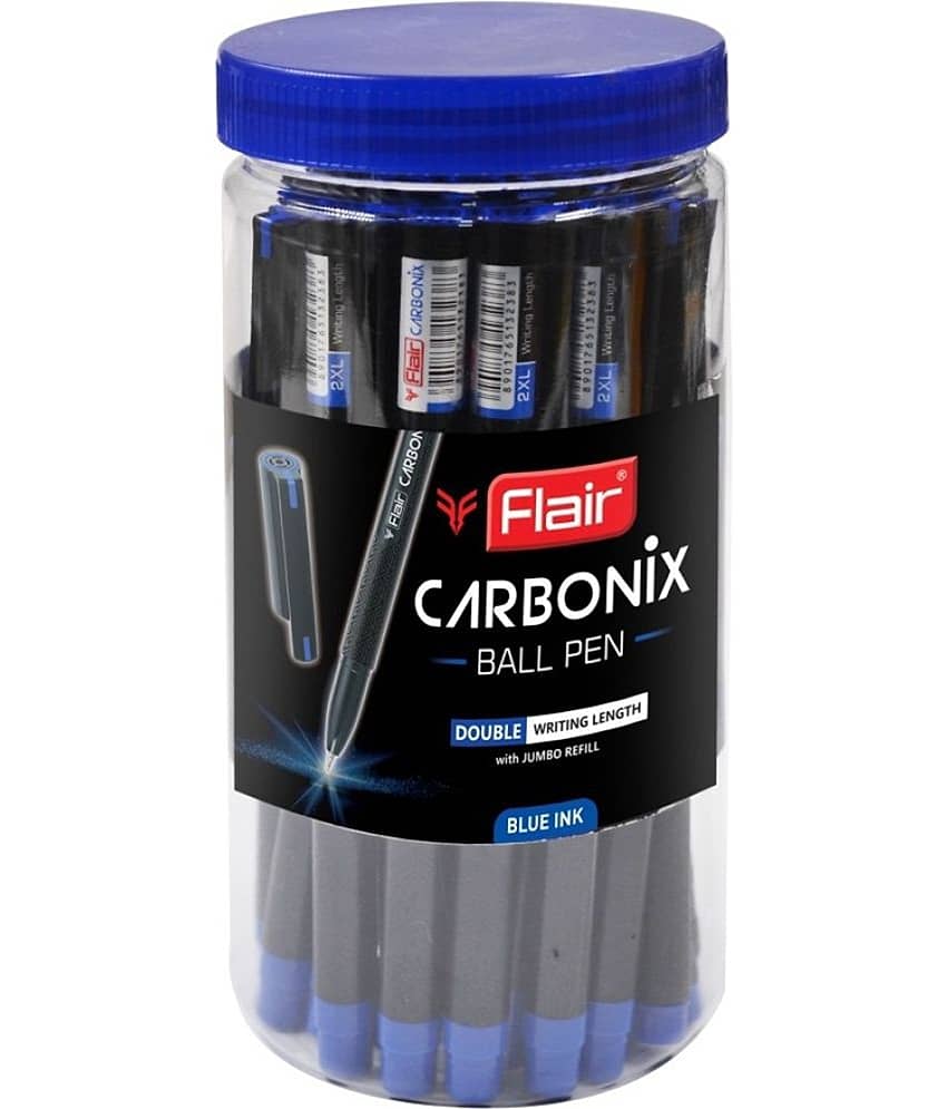 Flair Carbonix Blue Ball Pen Jar Set Of 25 Pens - Stationery | Buy online on ZillyBuy