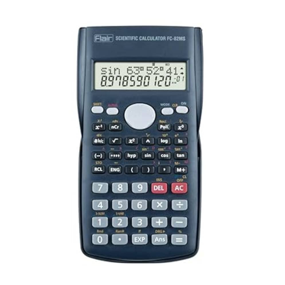     			Flair Fc-82Ms Scientific Series Calculator - 240 Functions With 40 Scientific Calculations Black Body, Pack Of 1