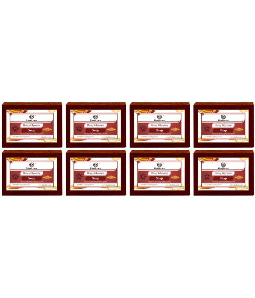     			Khadi Care Herbal Honey Glycerin Soap (125g Each) Pack of 8