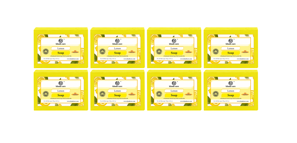     			Khadi Care Herbal Lemon Soap (125g Each) Pack of 8