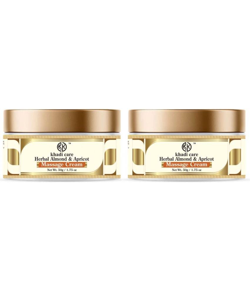 Khadi Care Herbal Almond & Apricot Massage Cream (50g Each) Pack of 2 Khadi Care Herbal Almond & Apricot Massage Cream (50g Each) Pack of 2