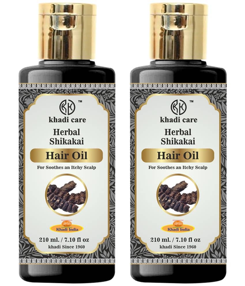 Khadi Care Herbal Shikakai Hair Oil (210ml Each) Pack of 2