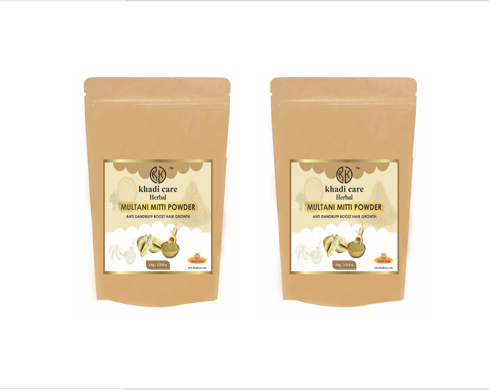     			Khadi Care Herbal Multani Mitti (100g Each) Pack of 2