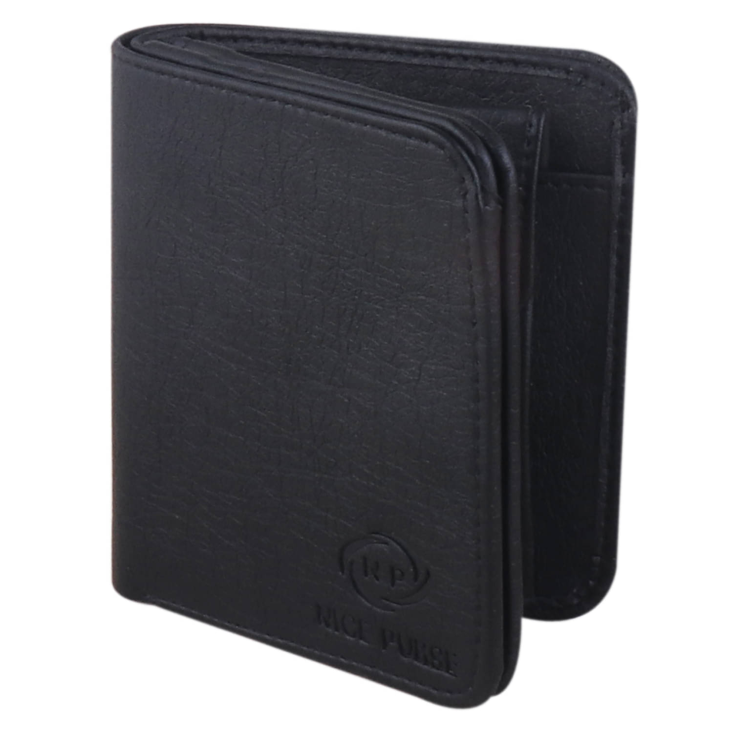     			Nice Purse Black PU Men's Two Fold Wallet ( Pack of 1 )