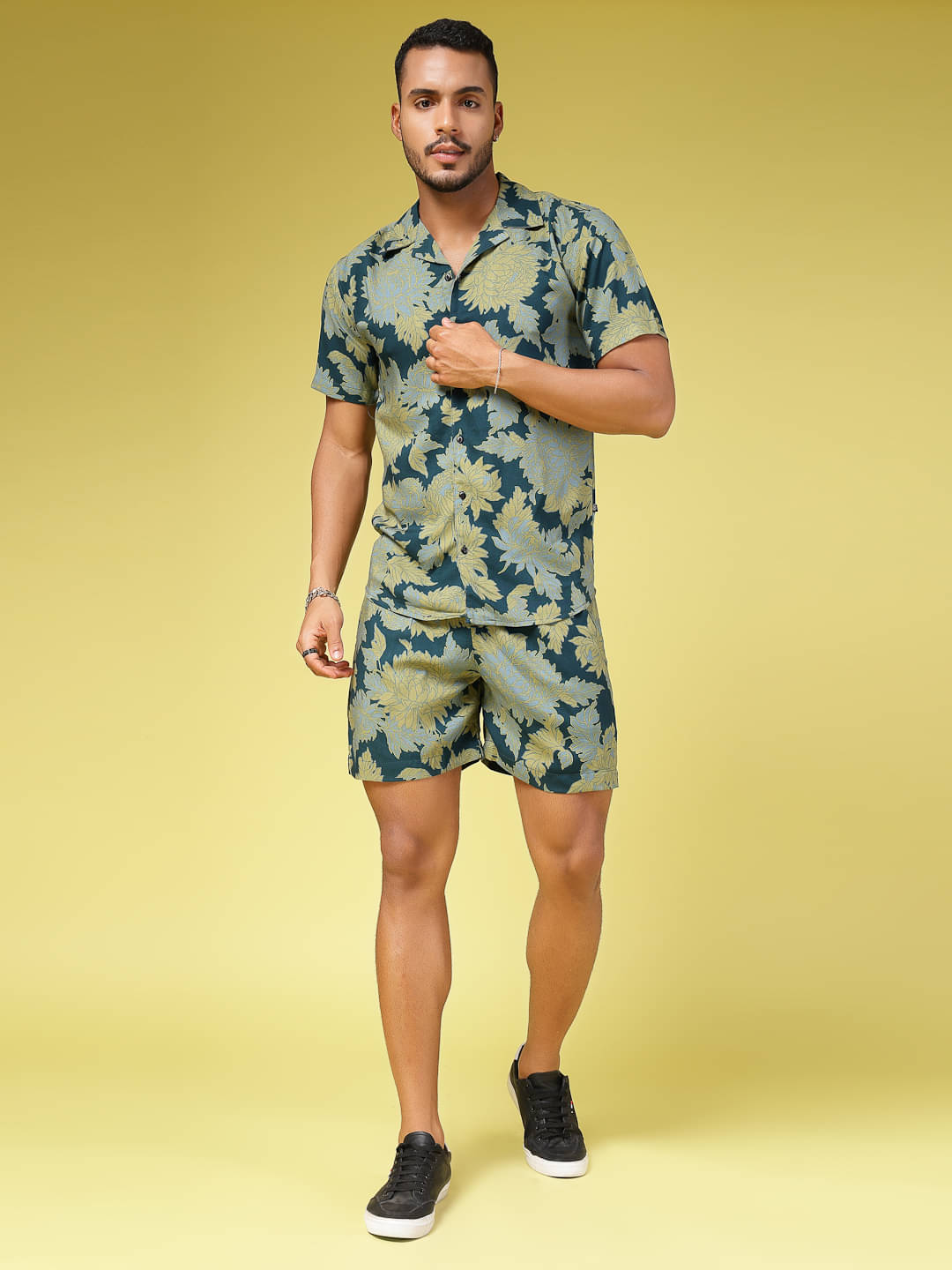     			Rigo Men's Shirt With Shorts Co-Ords Set ( Pack of 1 , Blue )