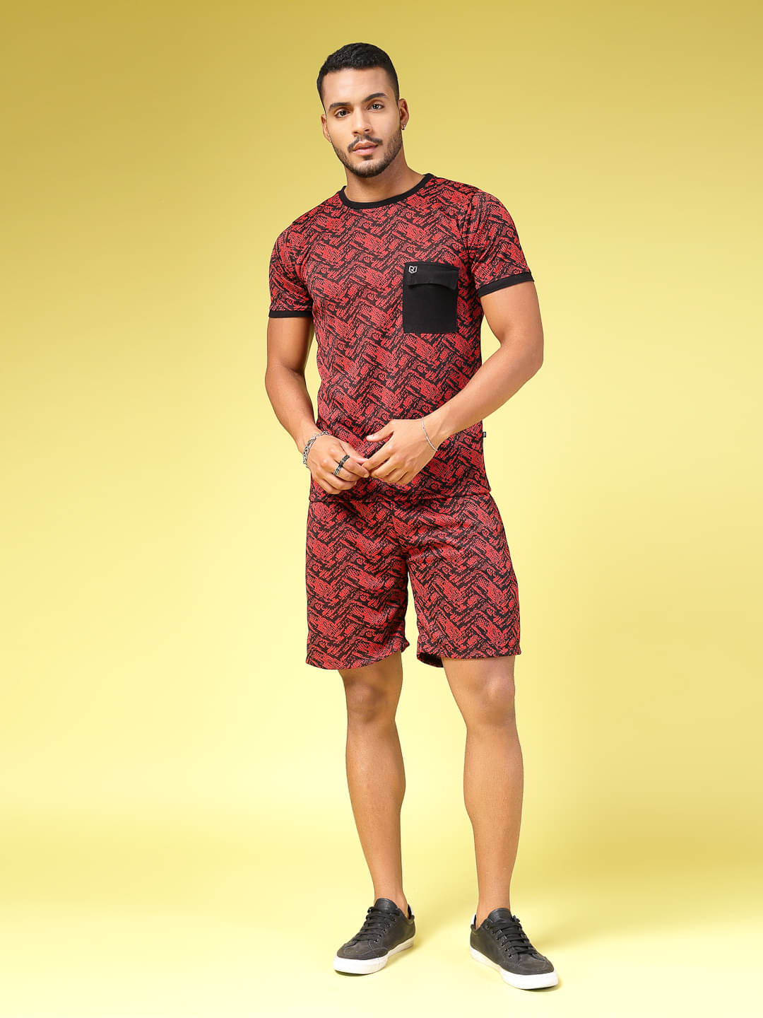     			Rigo Men's Shirt With Shorts Co-Ords Set ( Pack of 1 , Maroon )