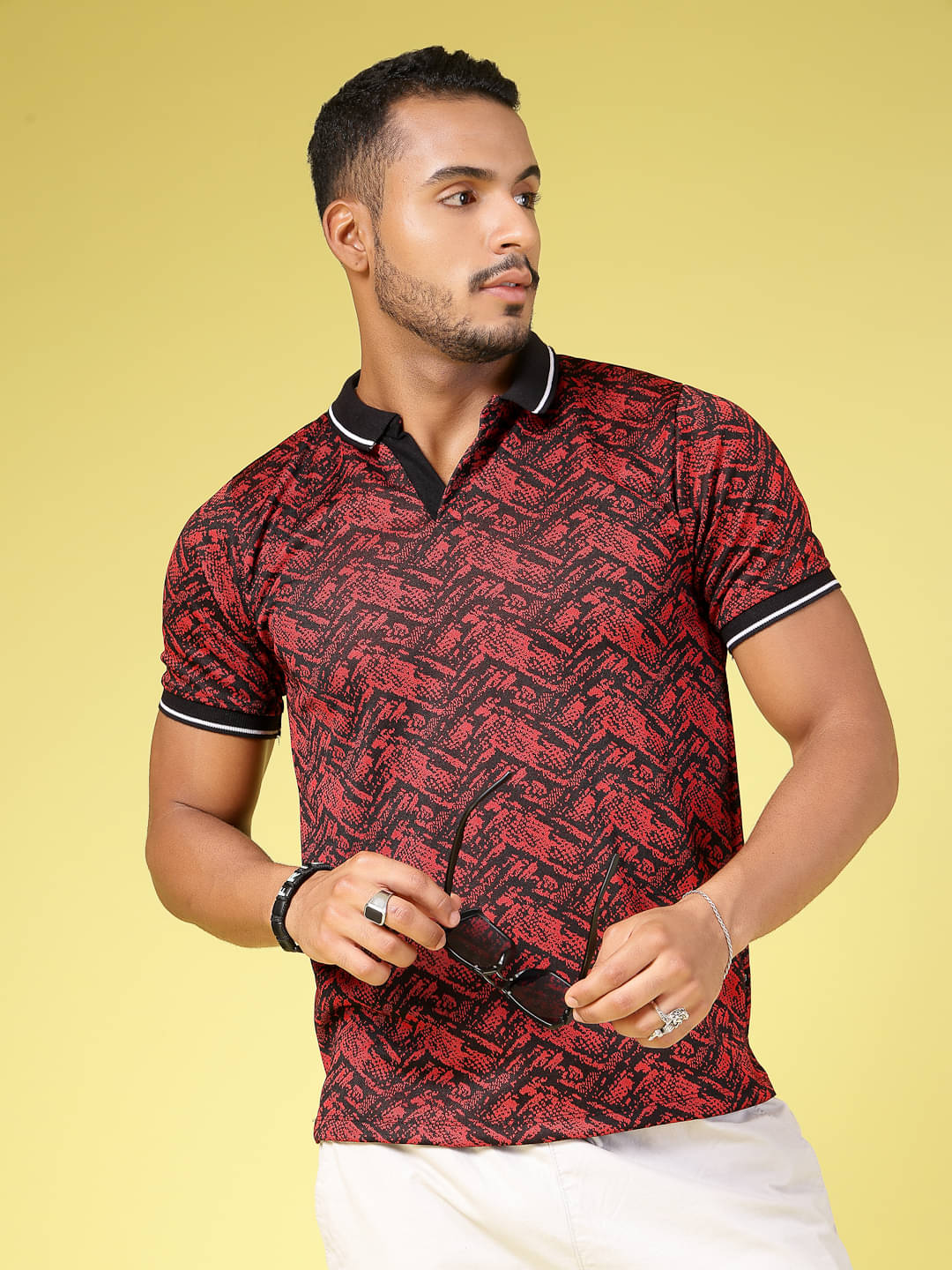 Rigo Pack of 1 Polyester Slim Fit Printed Half Sleeves Men's Polo T Shirt ( Maroon ) Rigo Pack of 1 Polyester Slim Fit Printed Half Sleeves Men's Polo T Shirt ( Maroon )