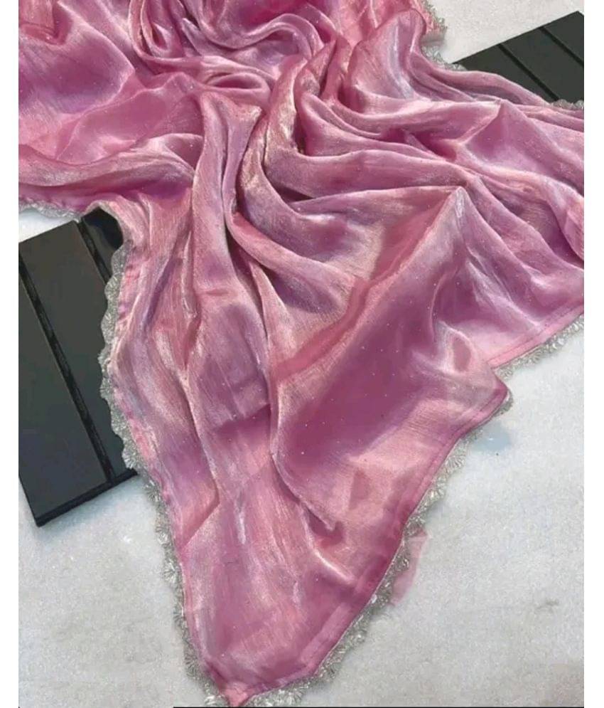 SSP TEX Organza Self Design Saree With Unstitched Blouse Piece ( Pink ) SSP TEX Organza Self Design Saree With Unstitched Blouse Piece ( Pink )