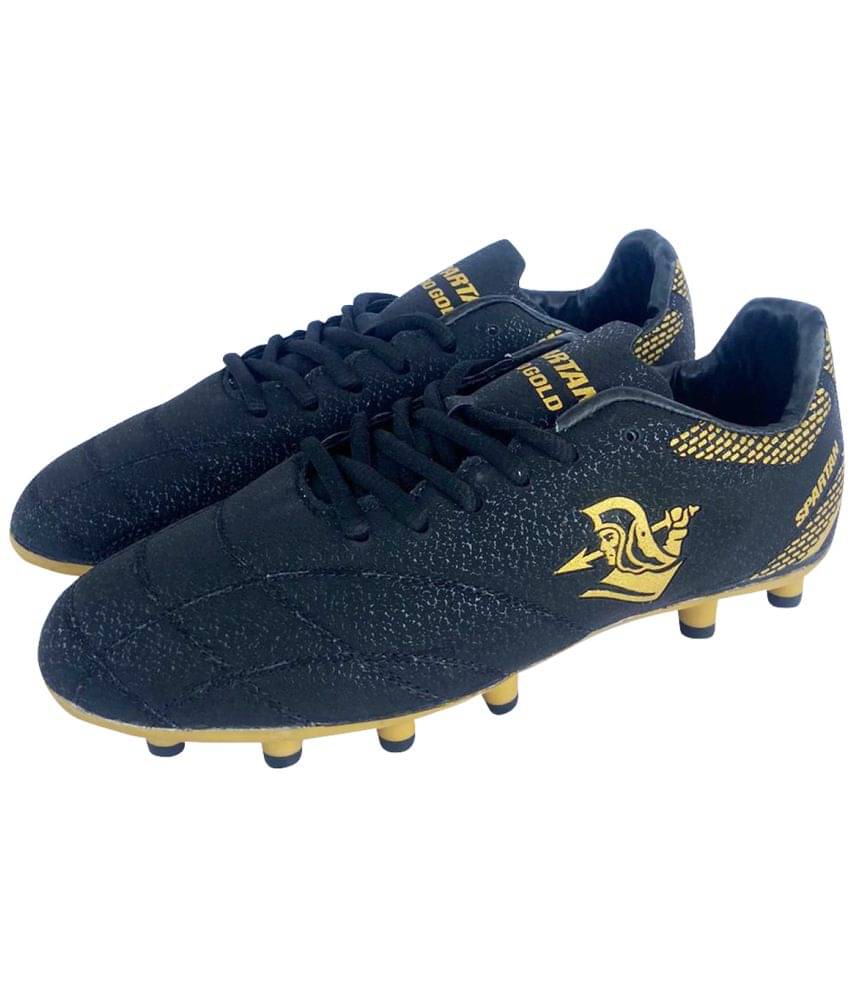 Spartan Pro Gold Black Football Shoes Spartan Pro Gold Black Football Shoes
