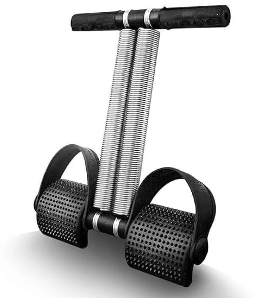     			Tummy Trimmer Double Spring, Waist Trimmer Abs Exerciser Body Toner Fat Burner Core & Abdominal Leg Exerciser Equipment for Men and Women (Black), Pack of 1