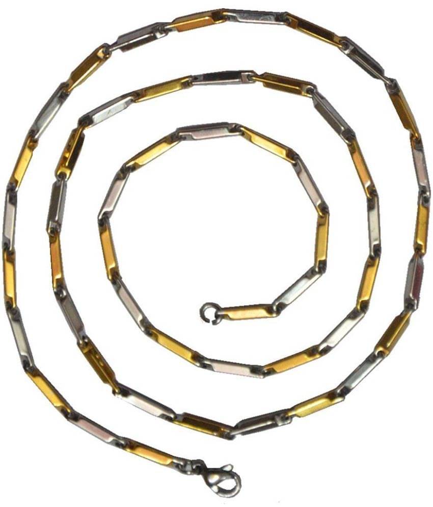     			WTM Rhodium Plated Chain ( Set of 1 )