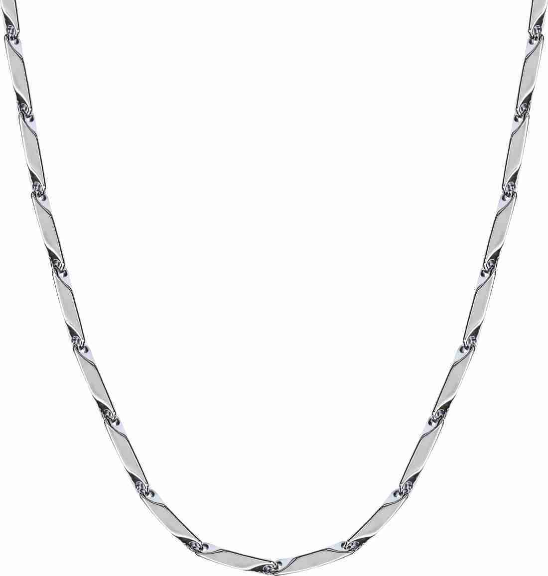     			WTM Rhodium Plated Chain ( Set of 1 )