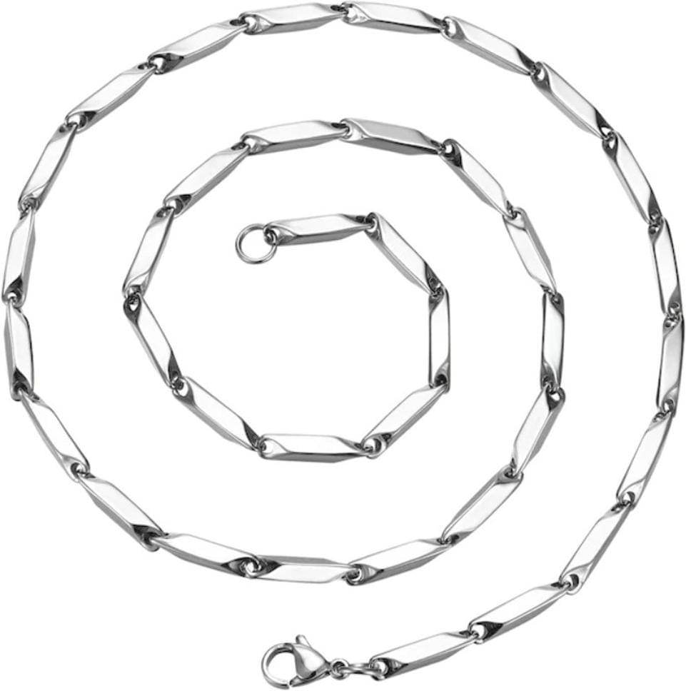     			WTM Rhodium Plated Chain ( Set of 1 )