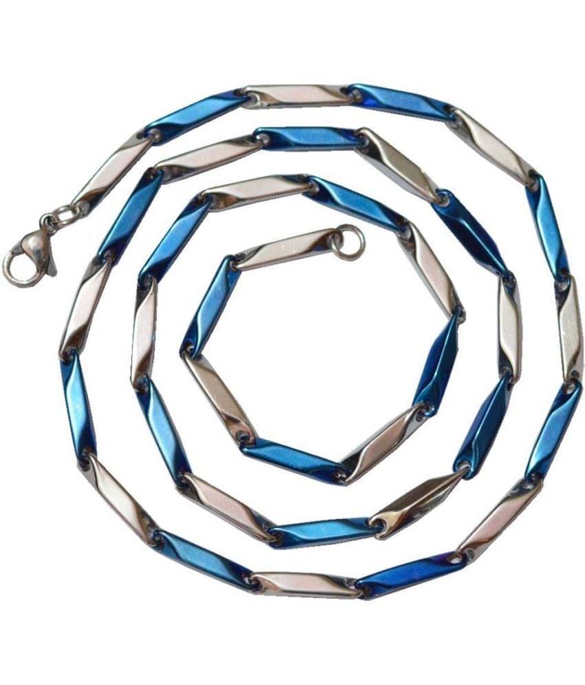     			WTM Rhodium Plated Chain ( Set of 1 )