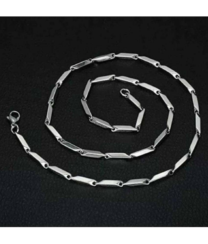     			WTM Rhodium Plated Chain ( Set of 1 )