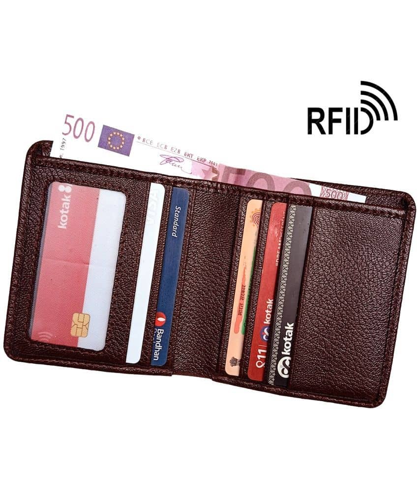 Wingers Brown Faux Leather Men's RFID Wallet ( Pack of 1 ) - Handbags | Buy online on ZillyBuy