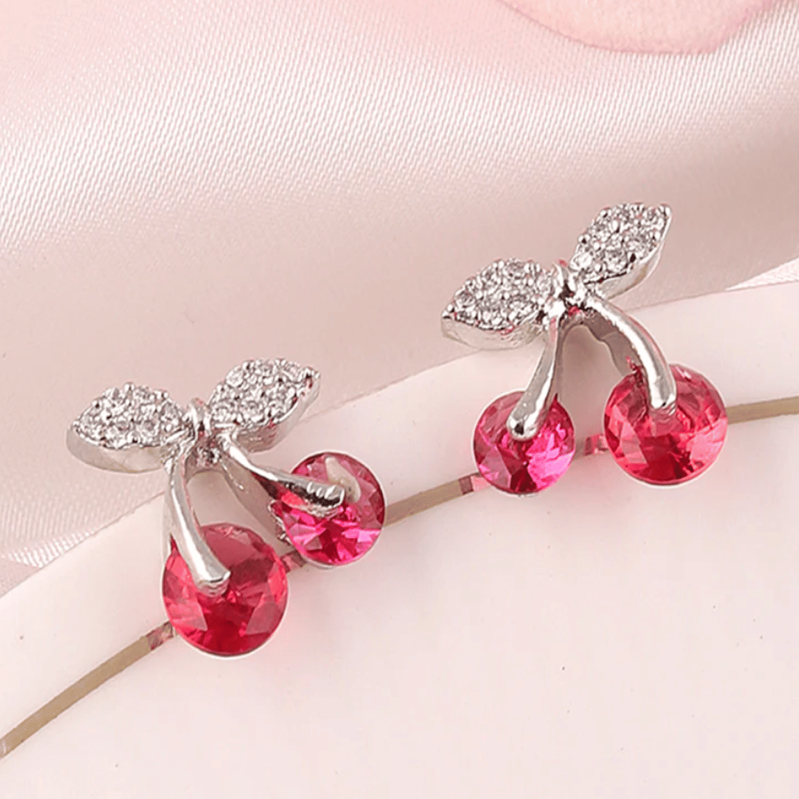 gilher Magenta Stud Earrings ( Pack of 1 ) - Earrings | Buy online on ZillyBuy