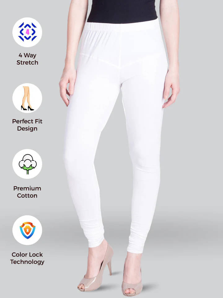     			kinu - White Lycra Women's Leggings ( Pack of 1 )