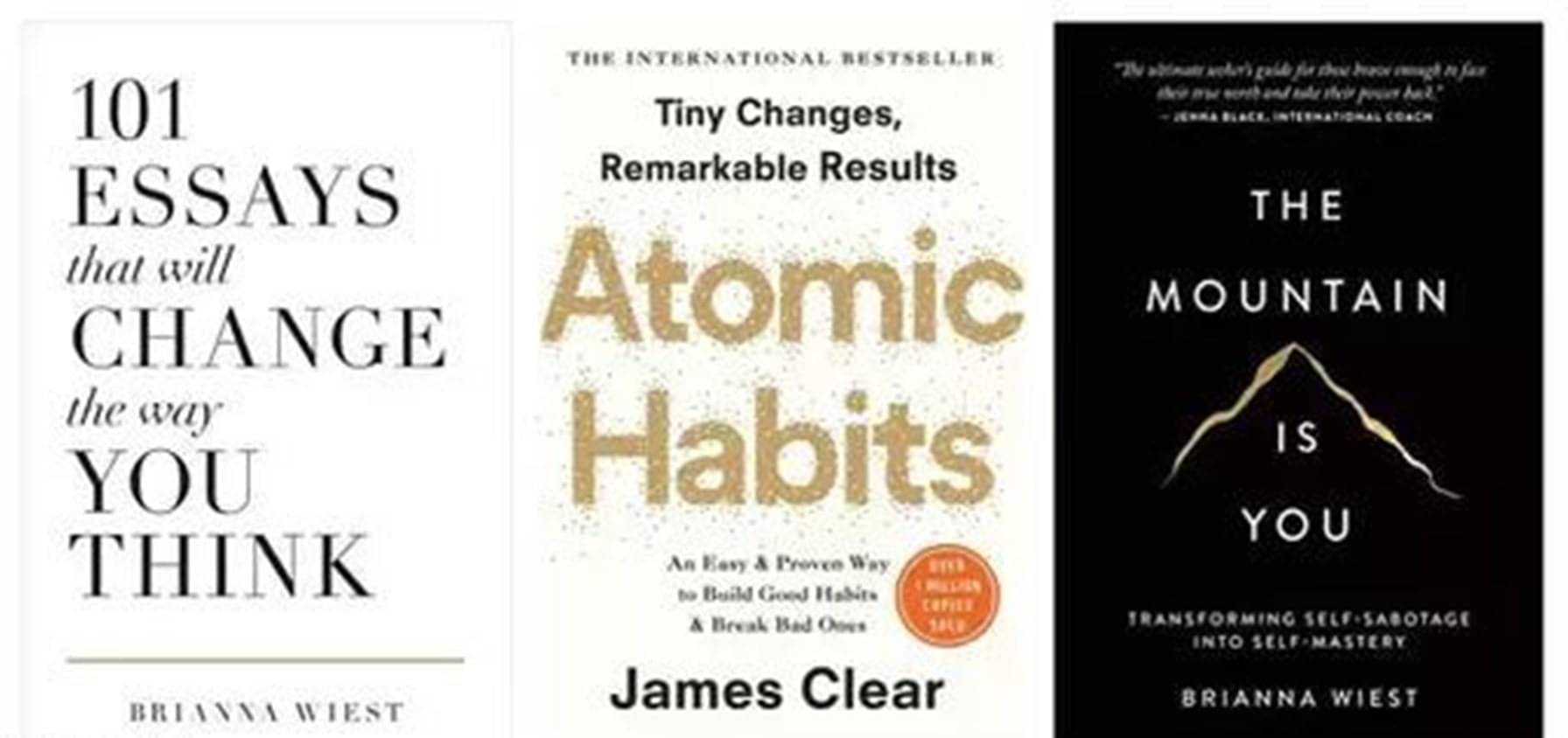     			3 book set (Atomic habit , mountain is you , 101 essays that will change the way you think
