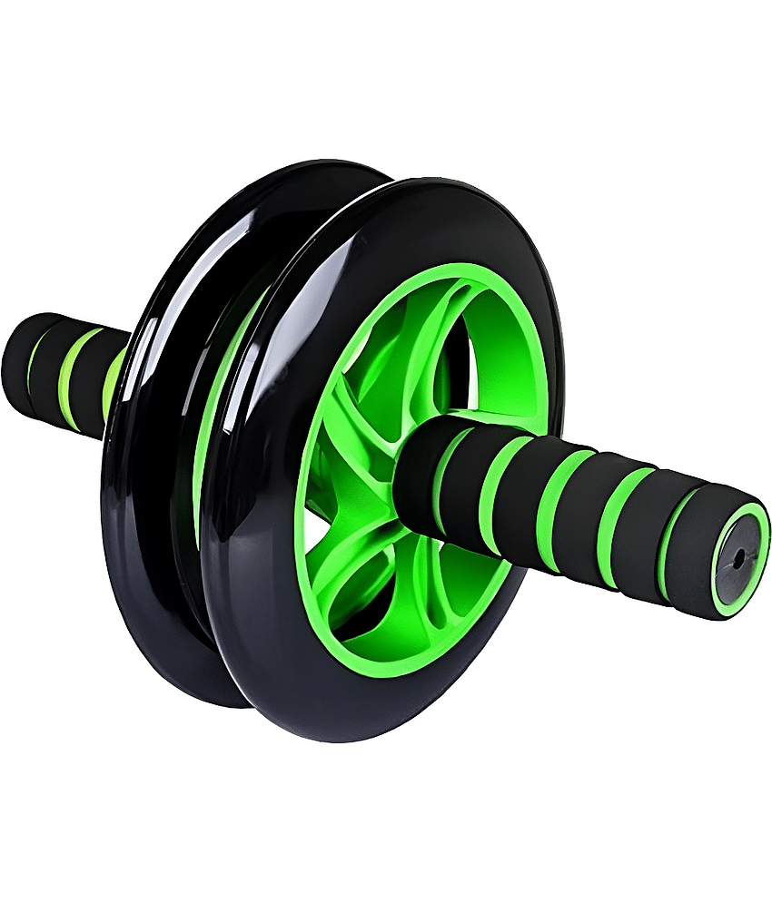 AB Wheel Double Wheel Anti Skid Double Wheel AB Roller for Abdominal Stomach ab excersice equipment abs workout equipment (Green ) Pack of 1 - Sports and Fitness Equipment | Buy online on ZillyBuy