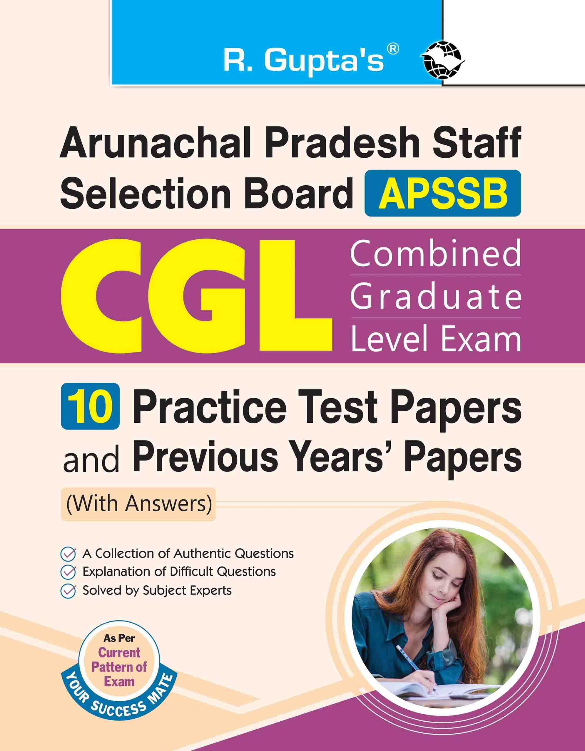     			APSSB : Combined Graduate Level (CGL) Exam - 10 Practice Test Papers & Previous Years' Papers (With Answers)